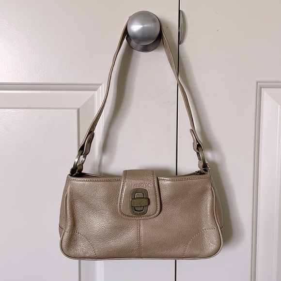 The Sak Metallic Light Gold/Taupe Small Shoulder Bag - Picture 1 of 6